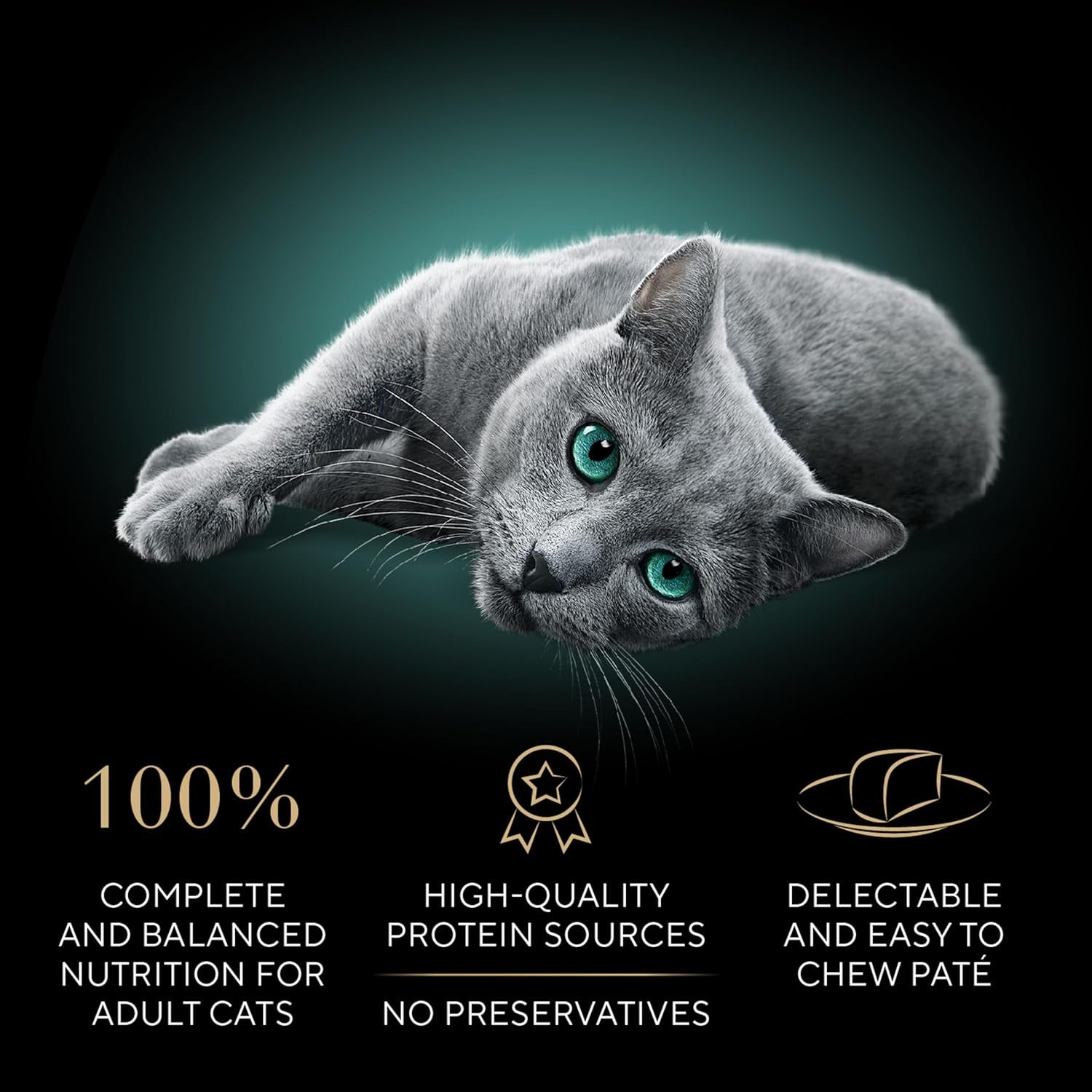 Perfect Portions Wet Cat Food Pate with Sustainable Salmon, Signature Seafood Entree, and Tender White Fish and Tuna Entree Variety Pack, 2.6 Oz. Twin Pack Trays (24 Count, 48 Servings)