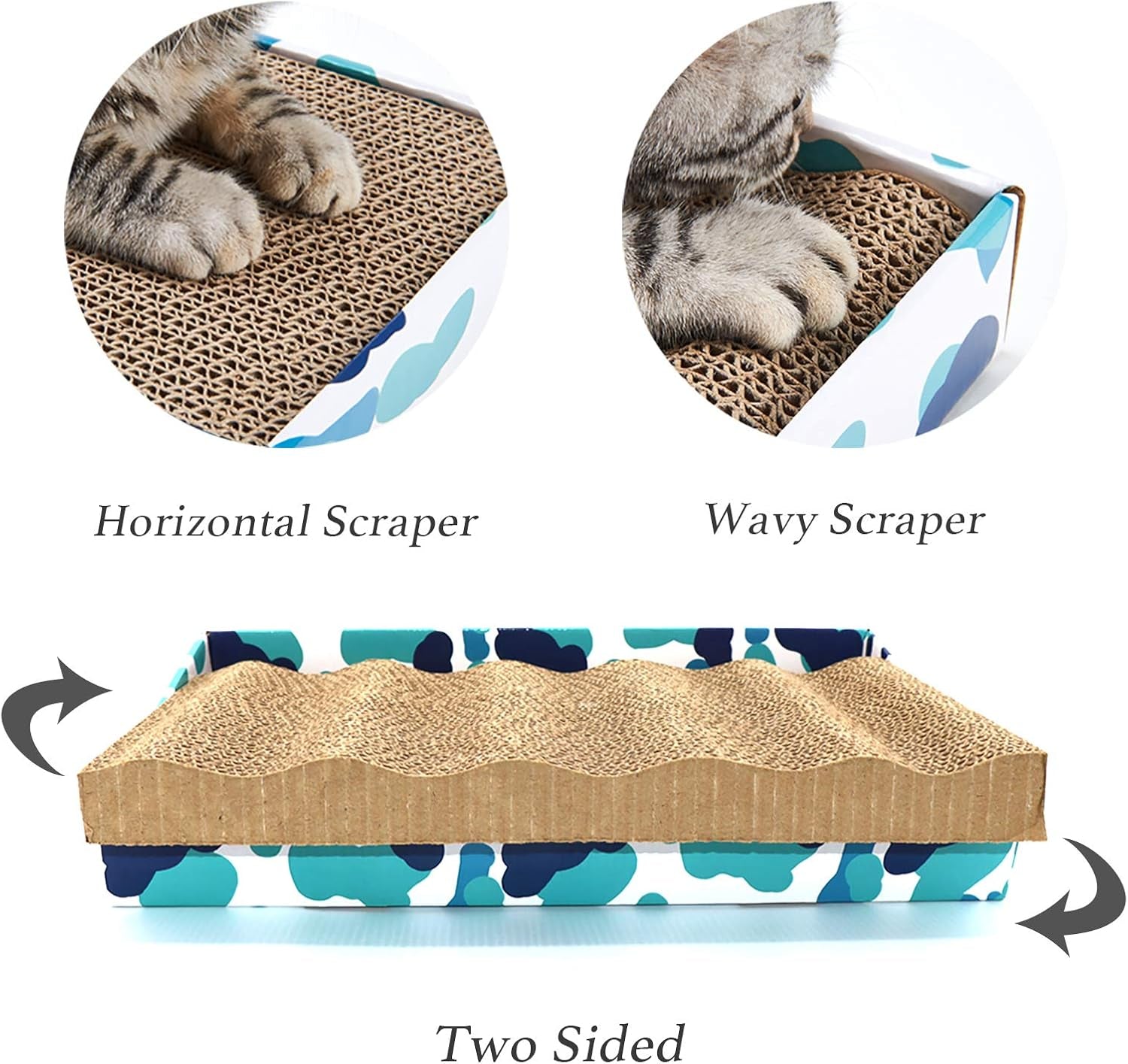 Cat Scratcher Cardboard Reversible Scratching Board Kitty Corrugated Scratching Pad Bed Catnip Included XXL 3PCS