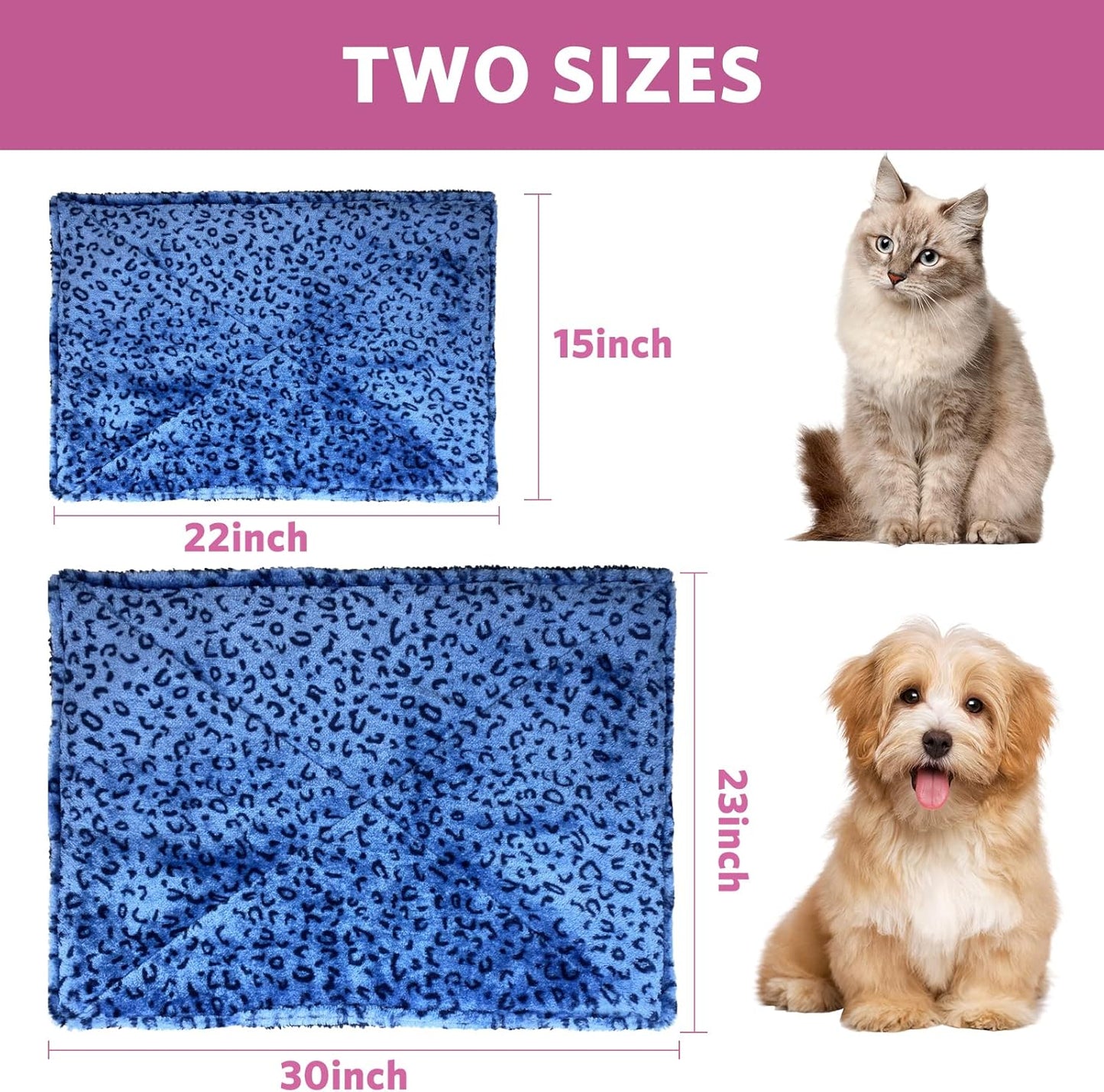 Self Warming Cat Bed,Super Soft Dog Bed Crate Bed Blanket, Self Heating Cat Pad, Thermal Cat and Dog Warming Bed Mat.