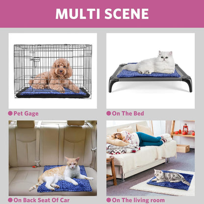 Self Warming Cat Bed,Super Soft Dog Bed Crate Bed Blanket, Self Heating Cat Pad, Thermal Cat and Dog Warming Bed Mat.